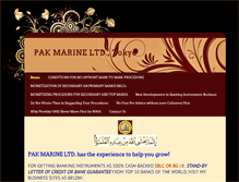 Tablet Screenshot of pakmarineltd.com